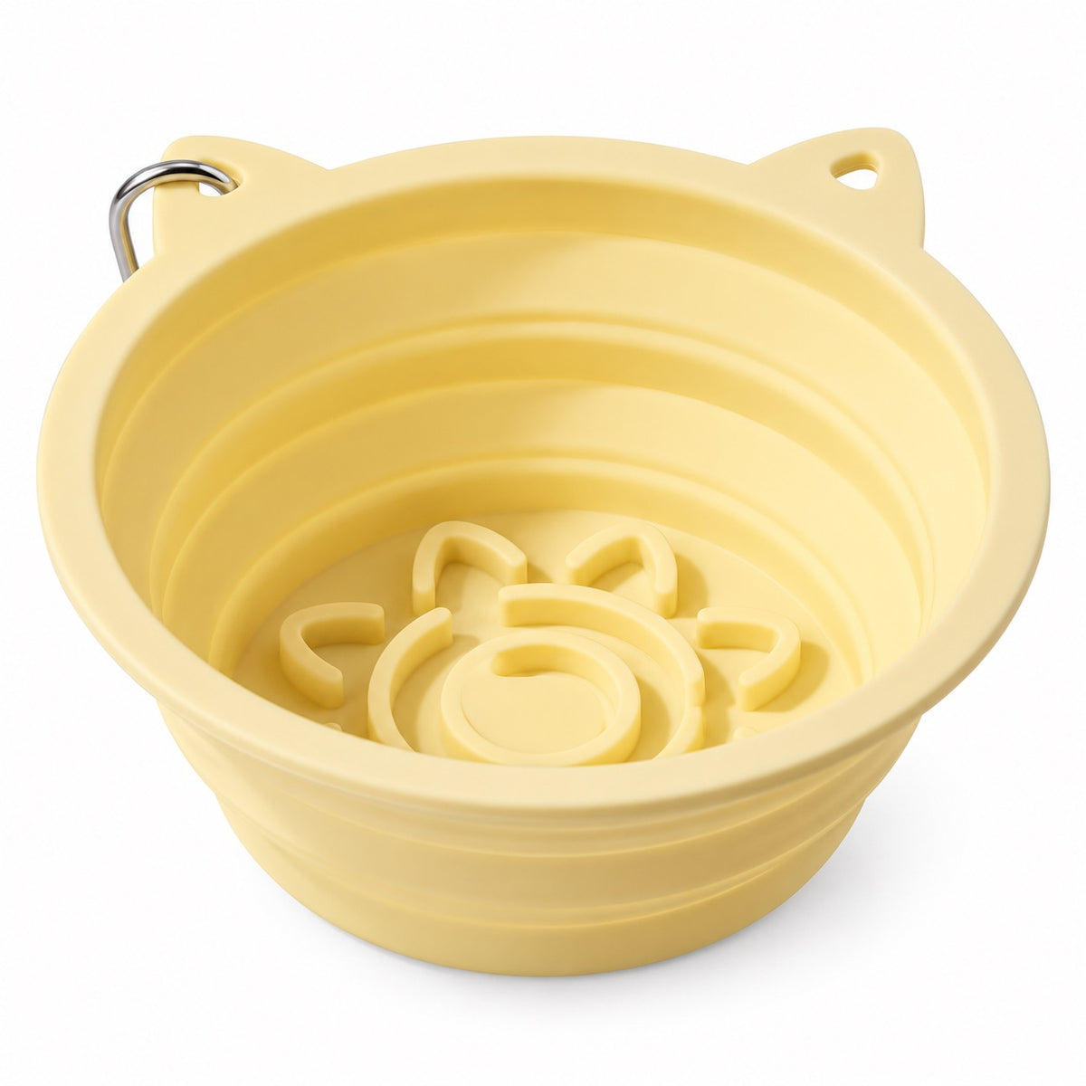 Folding Flower Bowl for Meals - Yellow