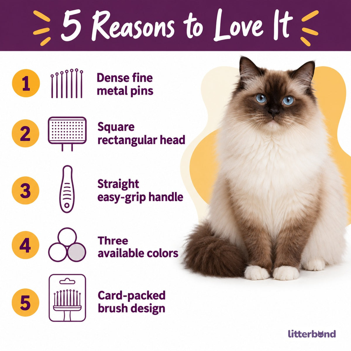 Square Head Slicker Brush for Brushing - 5 reasons to love it