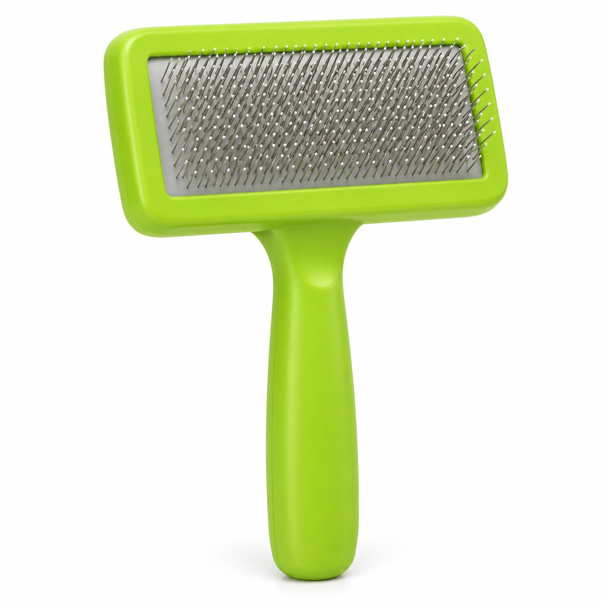 Square Head Slicker Brush for Brushing - Lime Green Slicker Brush