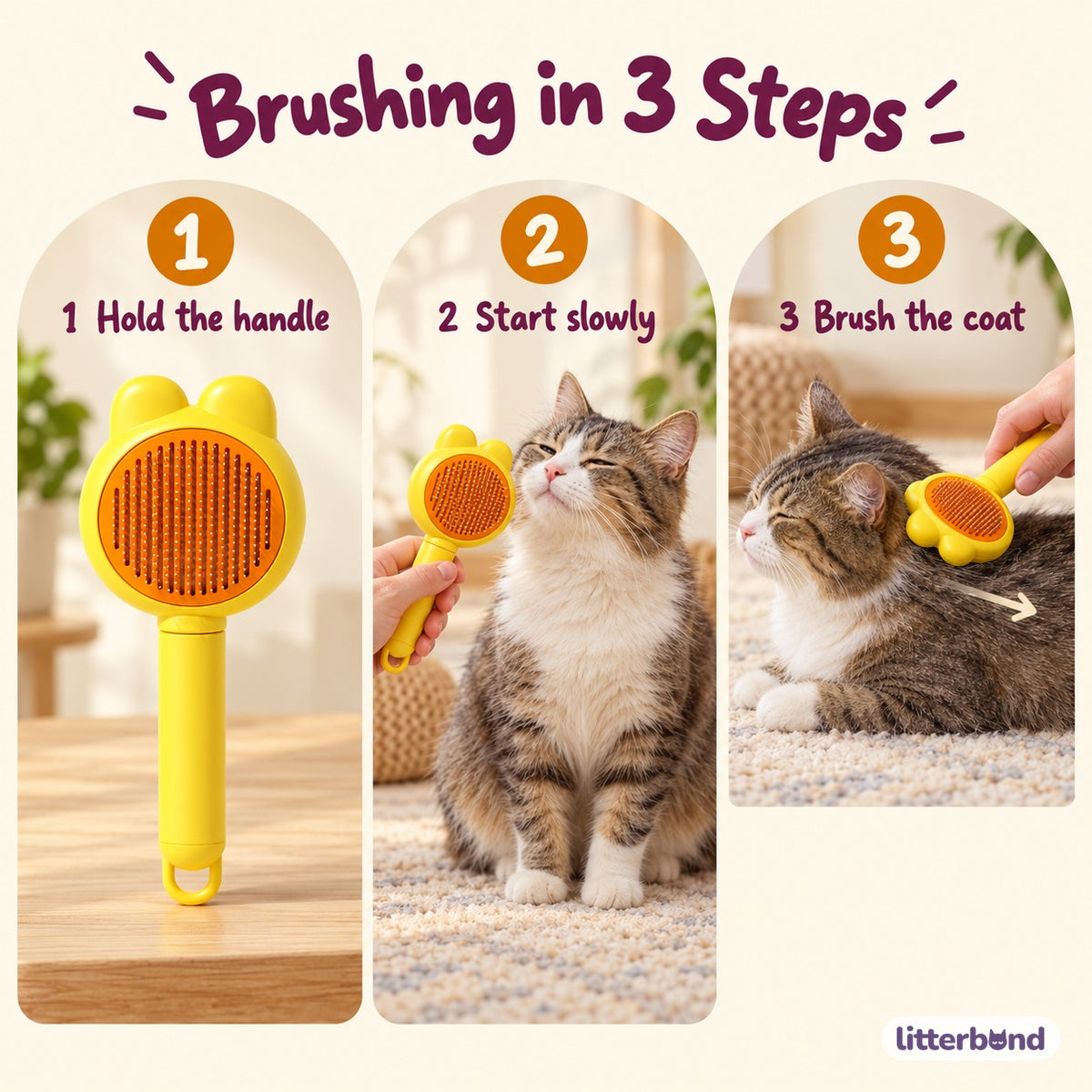 Rabbit Ear Pin Brush - how to use it