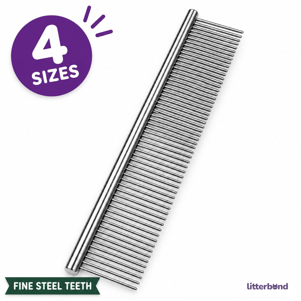 Straight Steel Grooming Comb