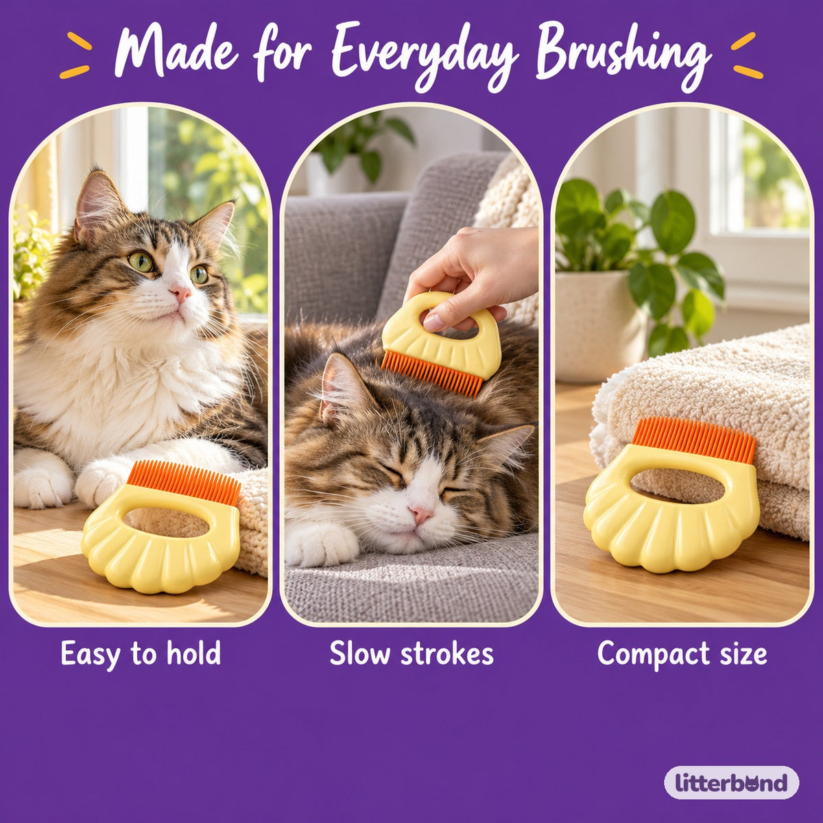 Shell Massage Comb - grooming at home
