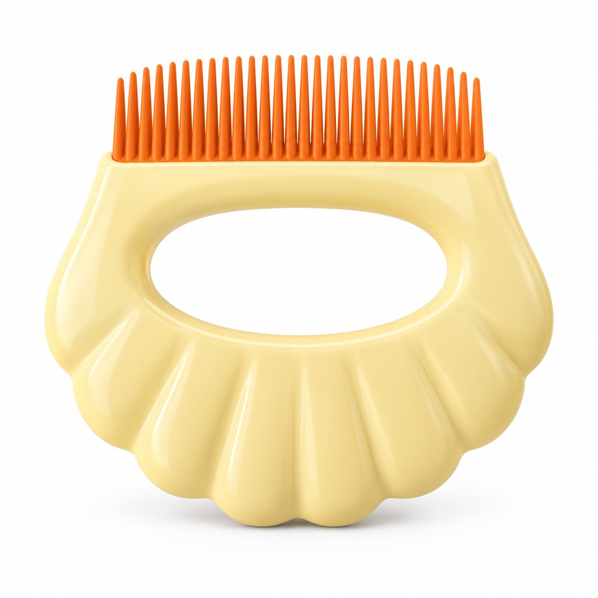 Shell Massage Comb - Orange Shell