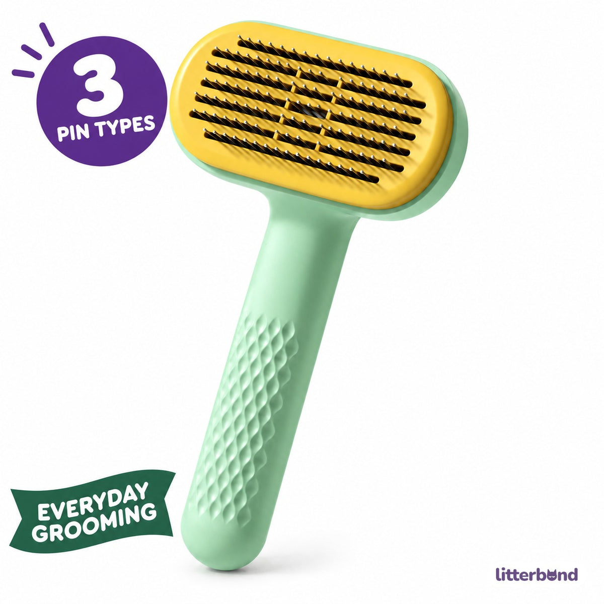 Three-Pin Slicker Brush for Brushing