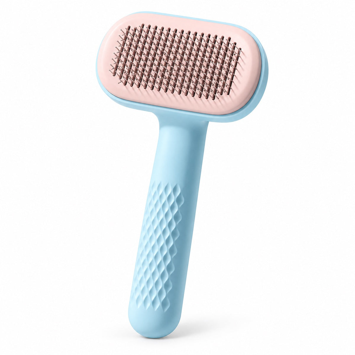 Three-Pin Slicker Brush for Brushing - Blue Fine Pins