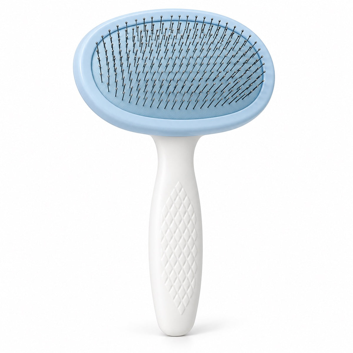 Three-Pin Slicker Brush for Brushing - Blue Rounded Pins