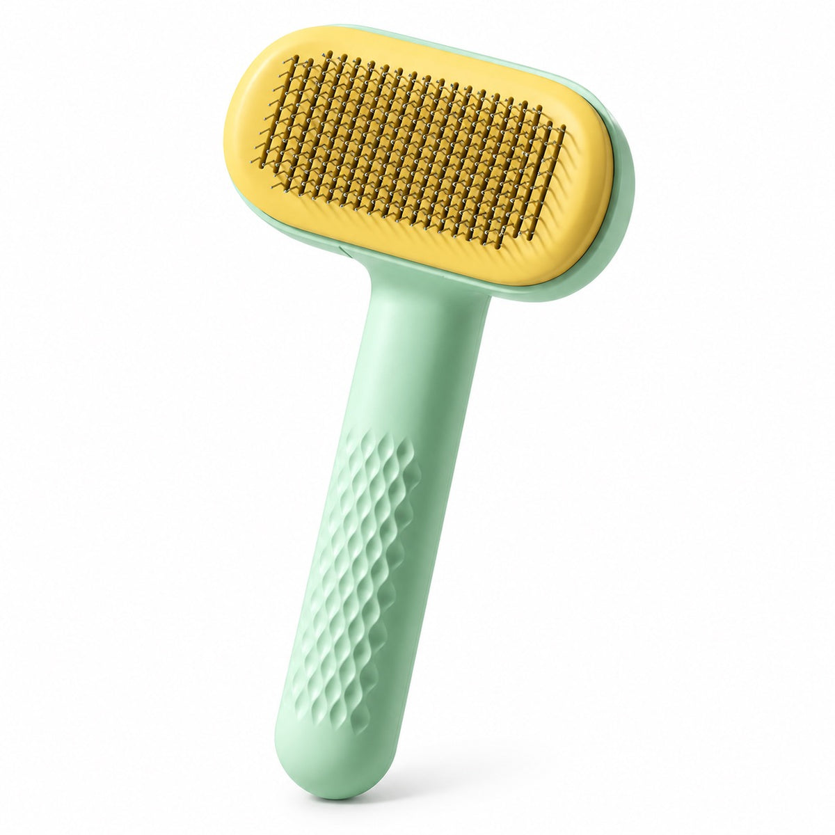 Three-Pin Slicker Brush for Brushing - Green Fine Pins
