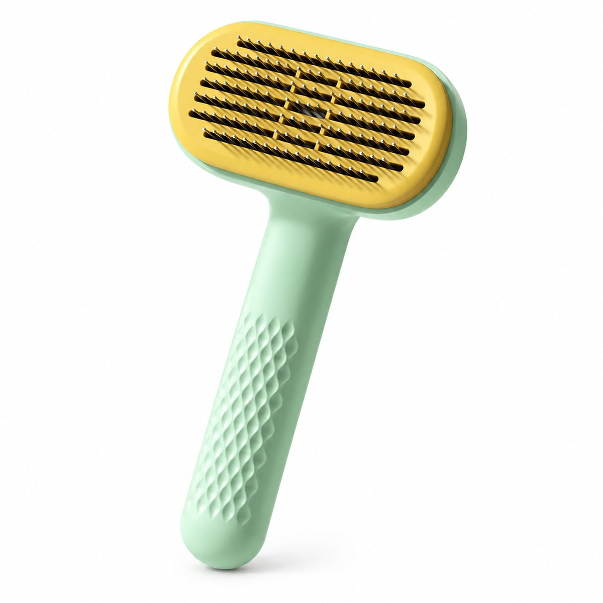 Three-Pin Slicker Brush for Brushing - Green Rounded Pins
