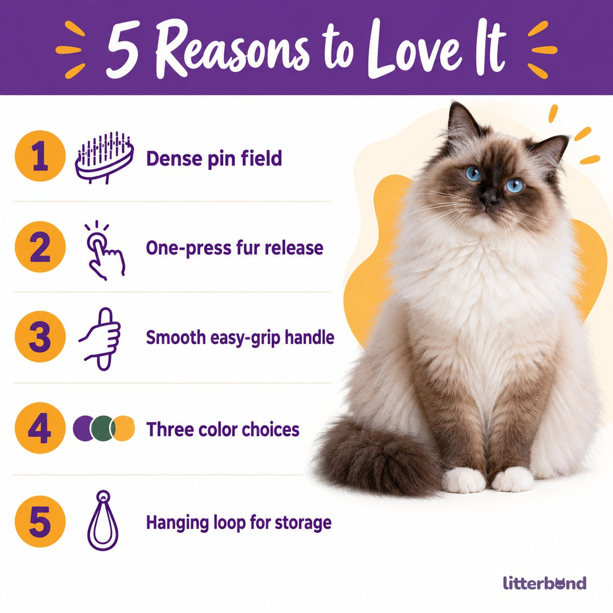 Dense Pin Brush for Brushing - 5 reasons to love it