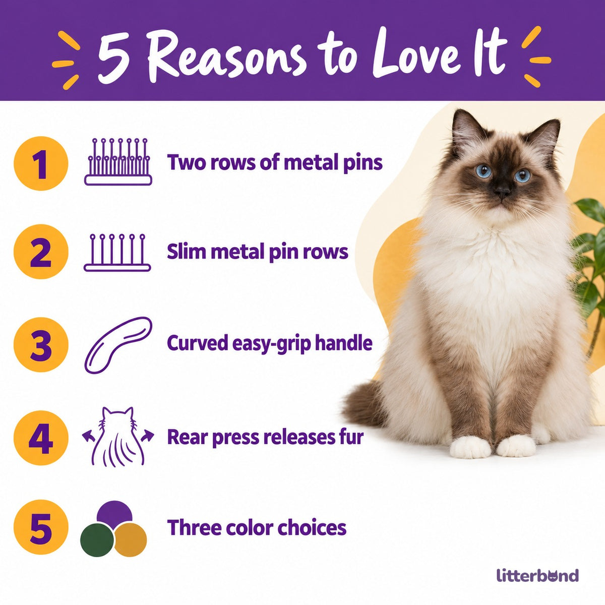 Double-Row Slicker Brush for Brushing - 5 reasons to love it