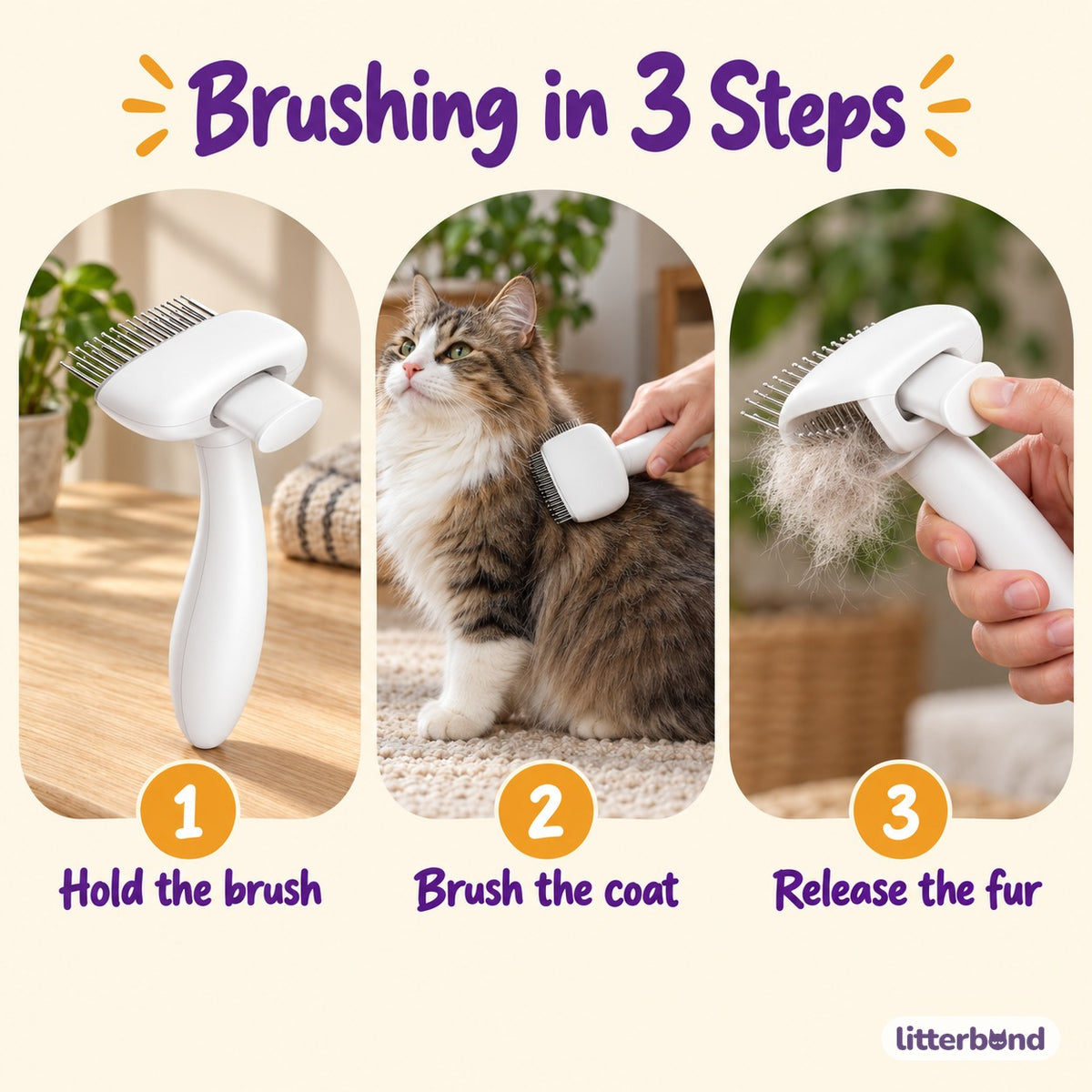 Double-Row Slicker Brush for Brushing - how to use it
