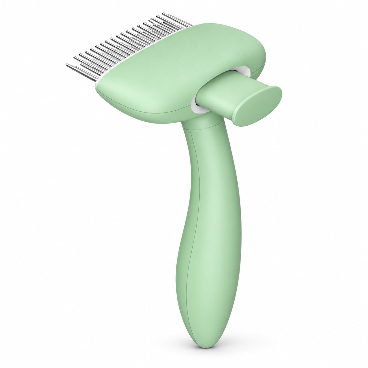 Double-Row Slicker Brush for Brushing - Green
