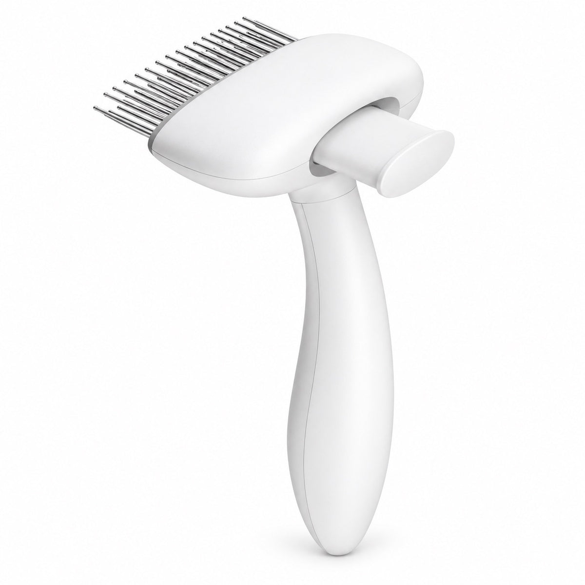 Double-Row Slicker Brush for Brushing - White