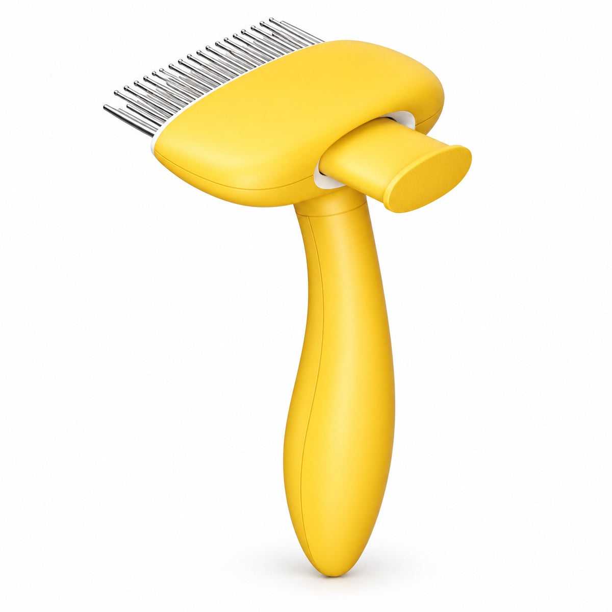 Double-Row Slicker Brush for Brushing - Yellow