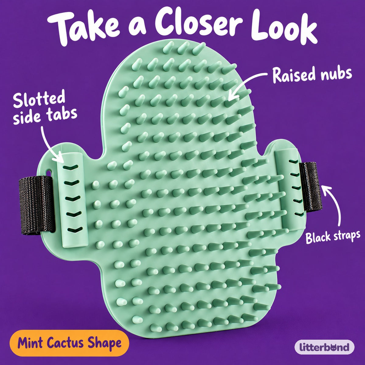 Cactus Self Groomer for Table Legs - close-up details