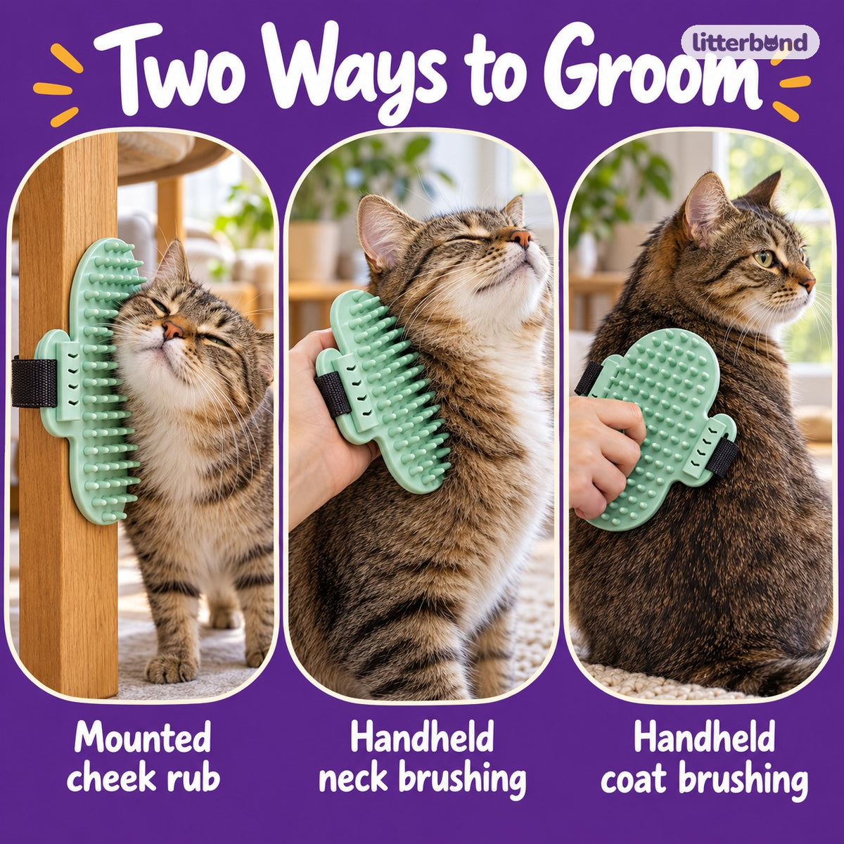 Cactus Self Groomer for Table Legs - grooming at home