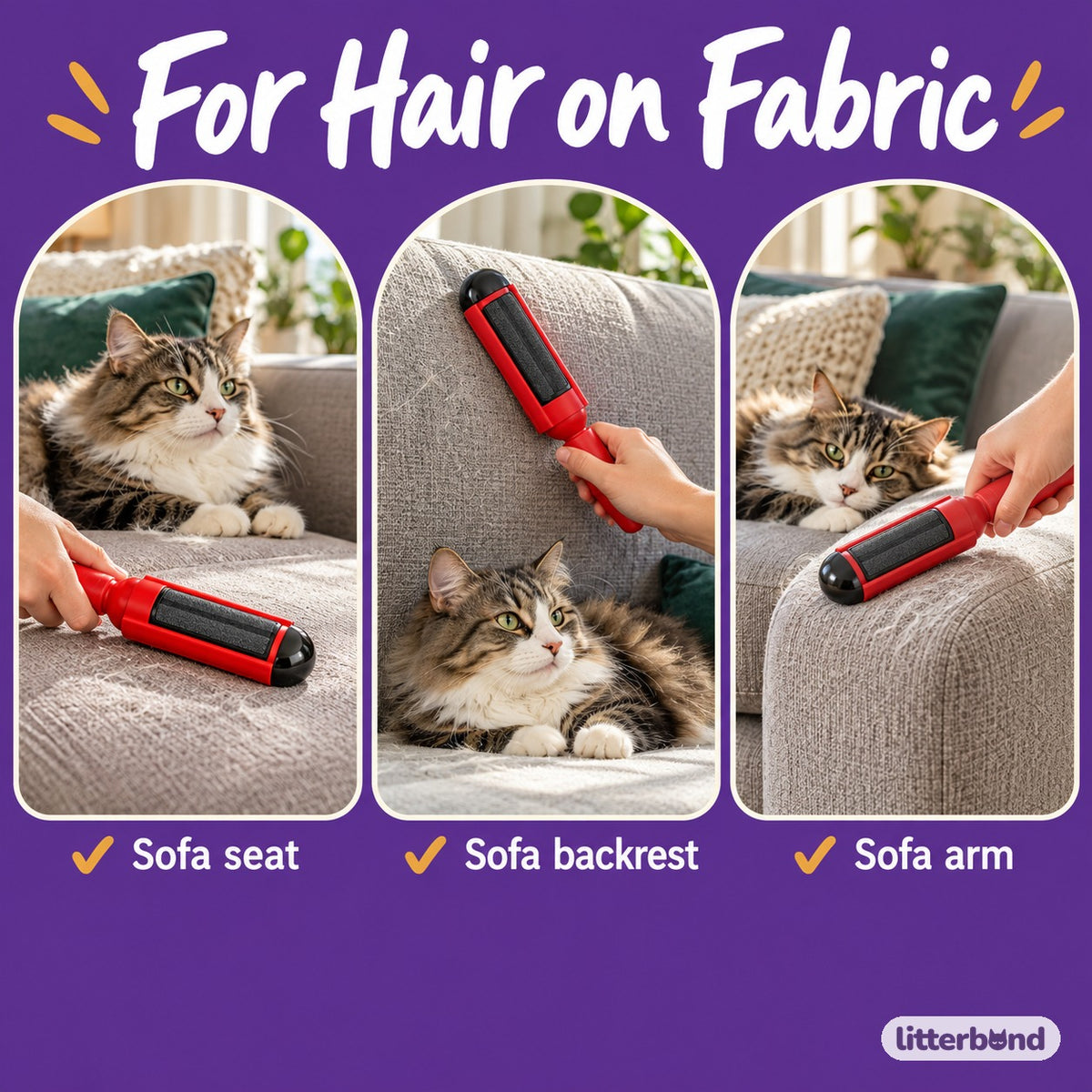 Hair Remover Brush for Upholstery - grooming at home
