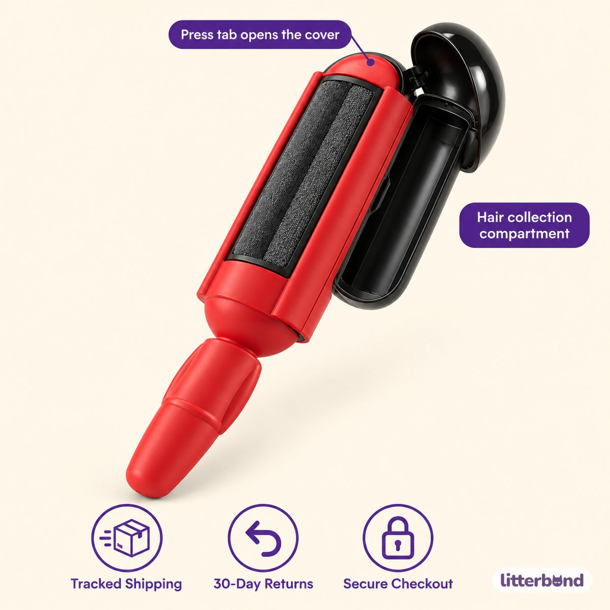 Hair Remover Brush for Upholstery - size and details