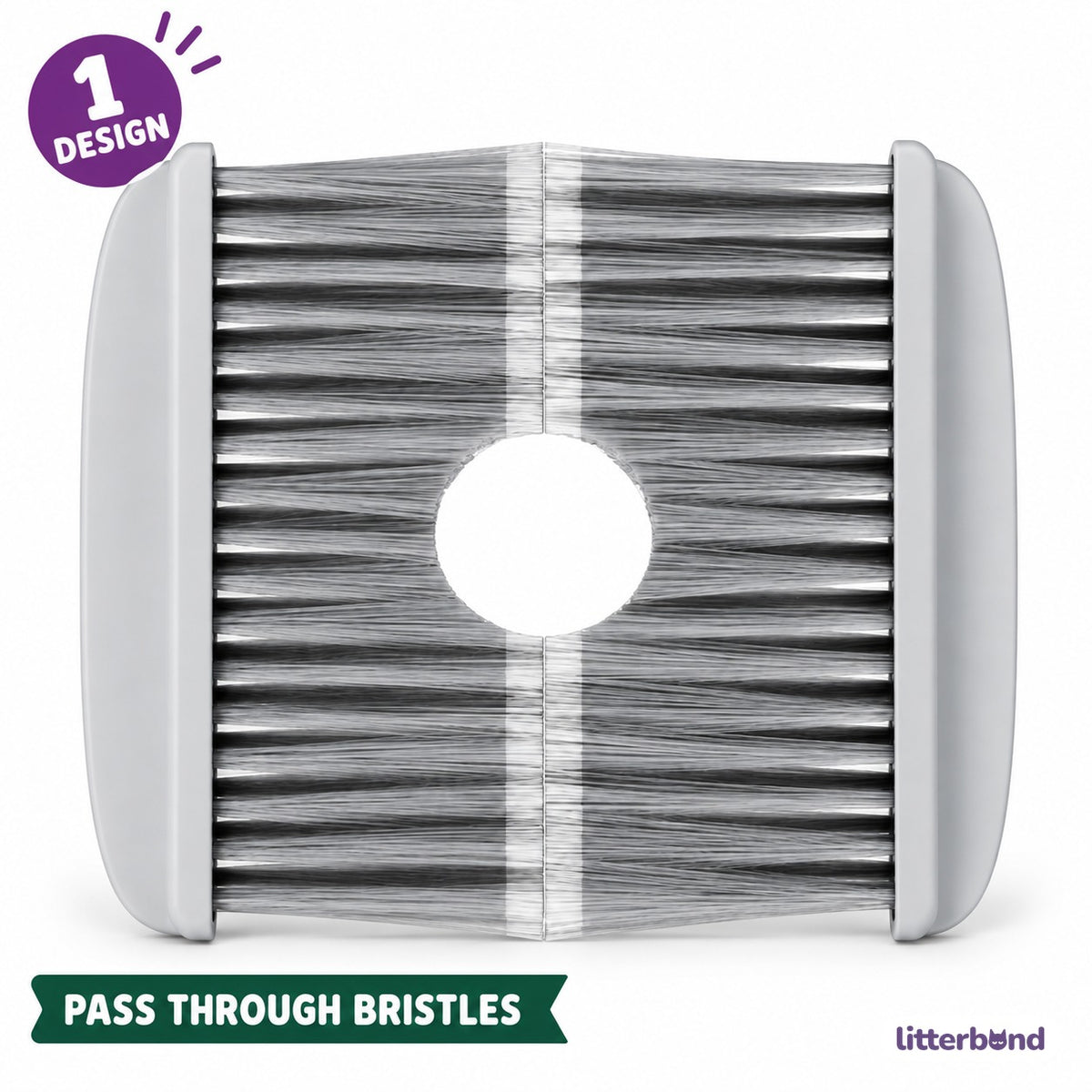 Bristle Door for Litter Box Grooming