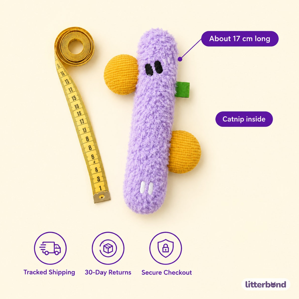 Squeaky Punctuation Pals - size and details