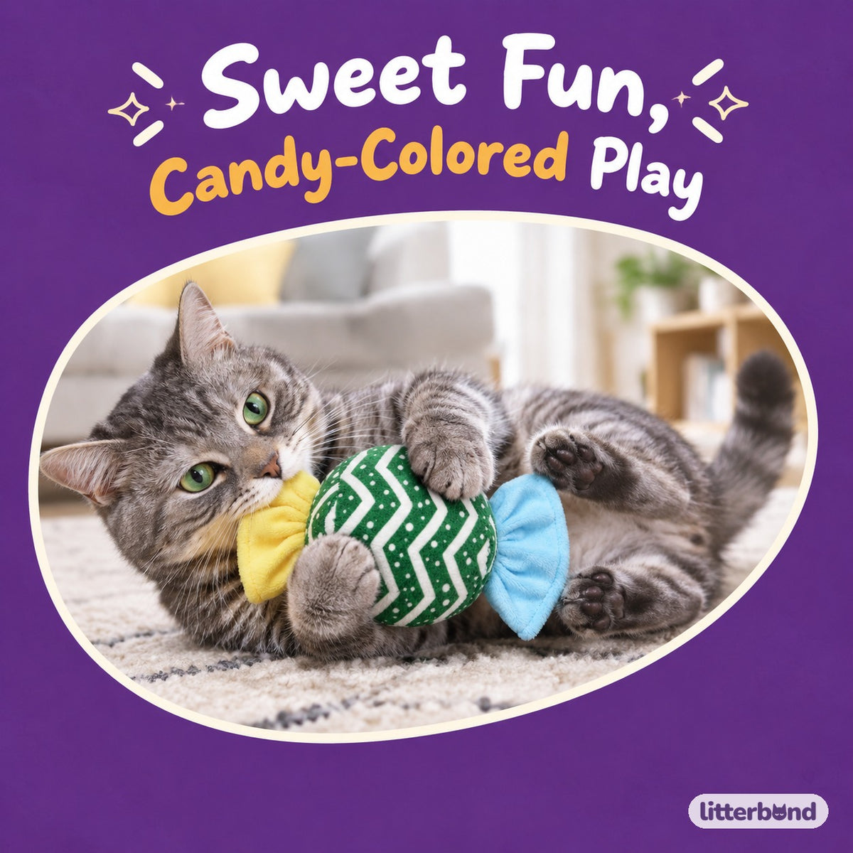 Twist Wrapper Candy Toys with a cat