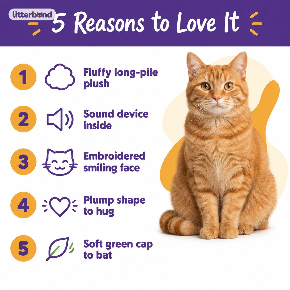 Lilac Eggplant Sound Plush - 5 reasons to love it