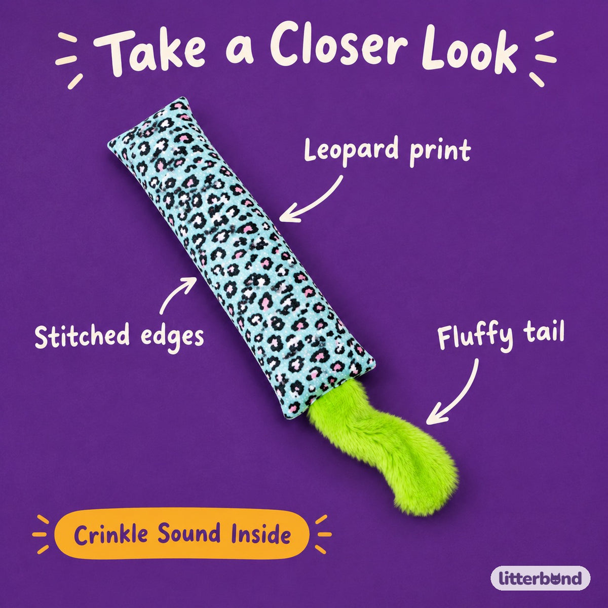 Leopard Print Tail Kicker - close-up details