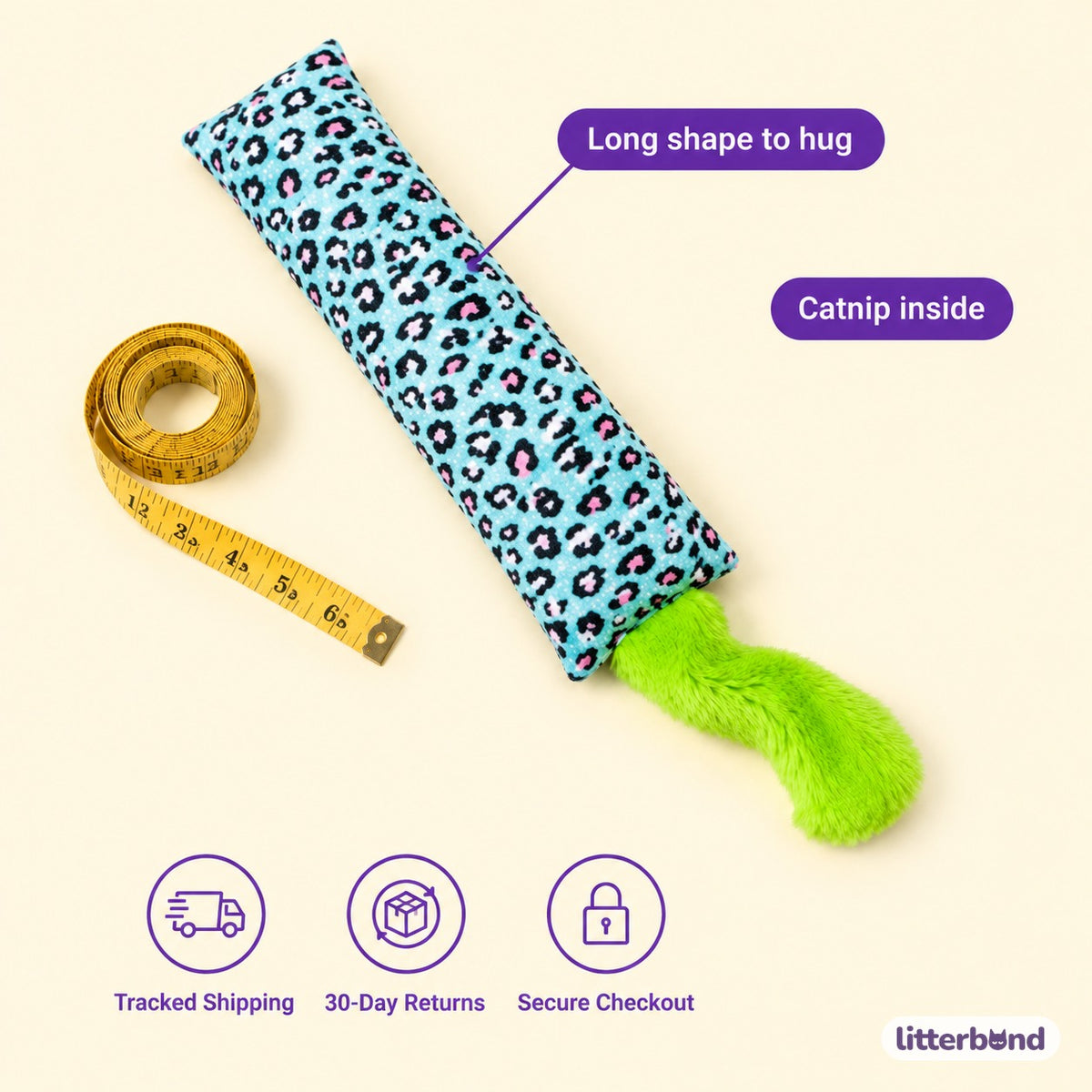 Leopard Print Tail Kicker - size and details