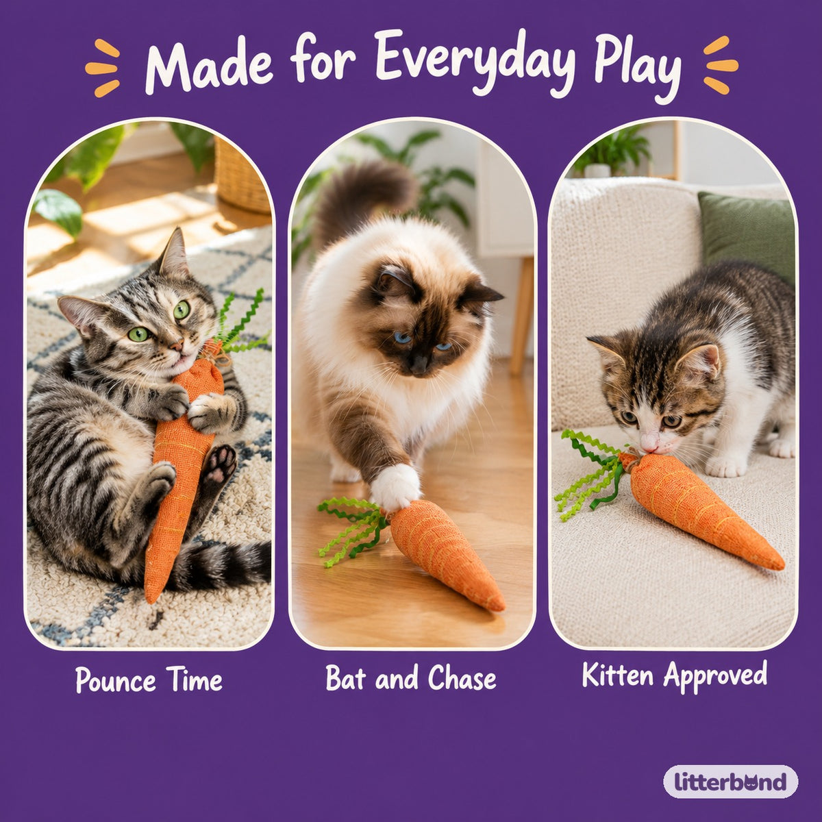 Rustic Ribbon-Leaf Carrot - playtime at home