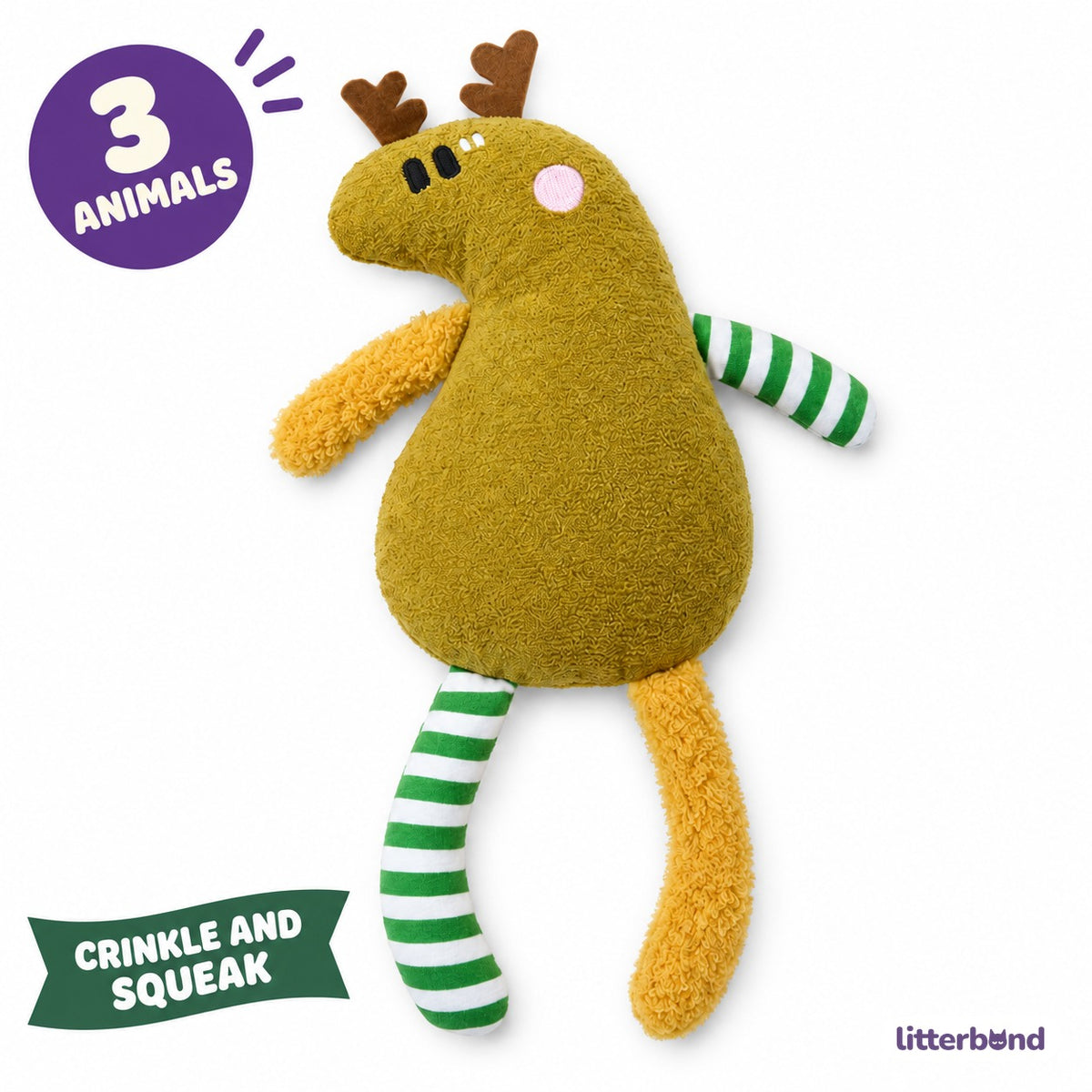 Long-Limbed Crinkle Plush Animals