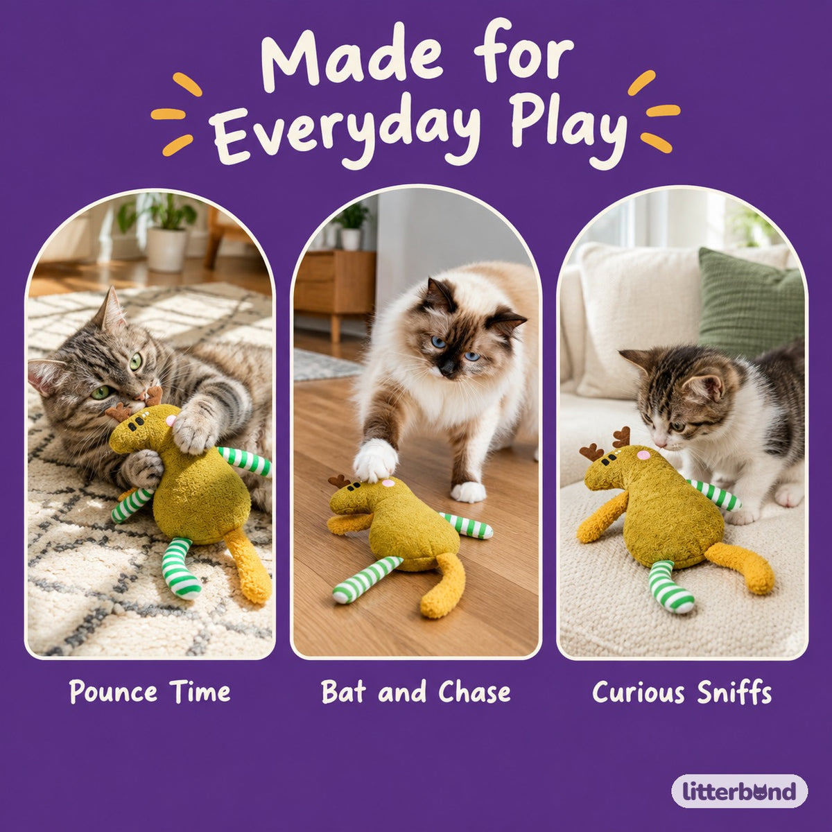 Long-Limbed Crinkle Plush Animals - playtime at home