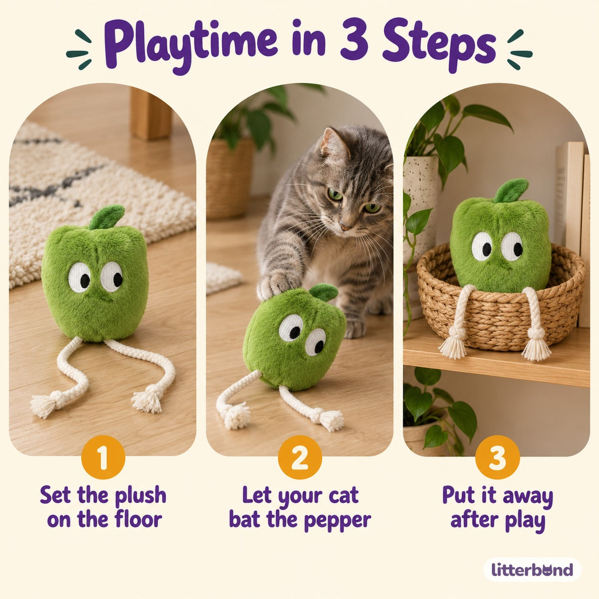 Big-Eye Pepper Plush Toys - how to play