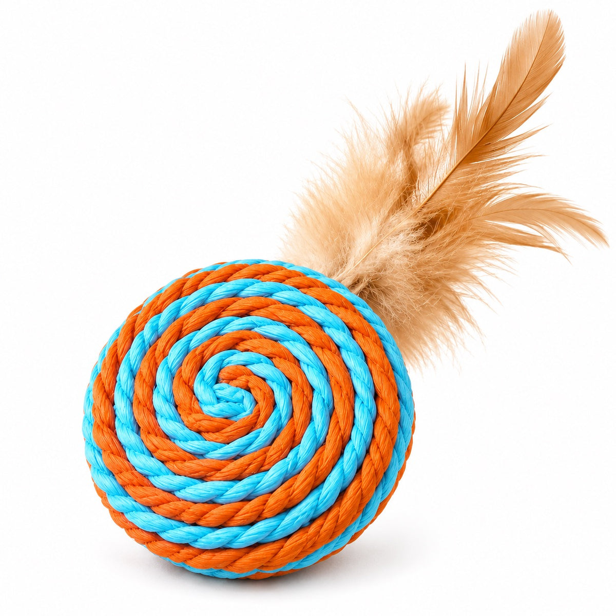 Blue & Orange Paper Rope Ball - Blue & Orange