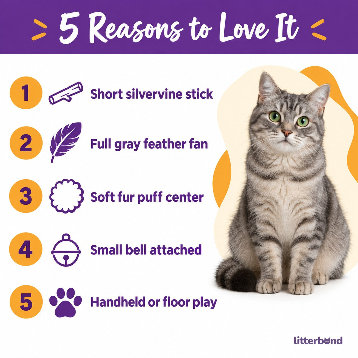 Silvervine Feather Puff Toy - 5 reasons to love it