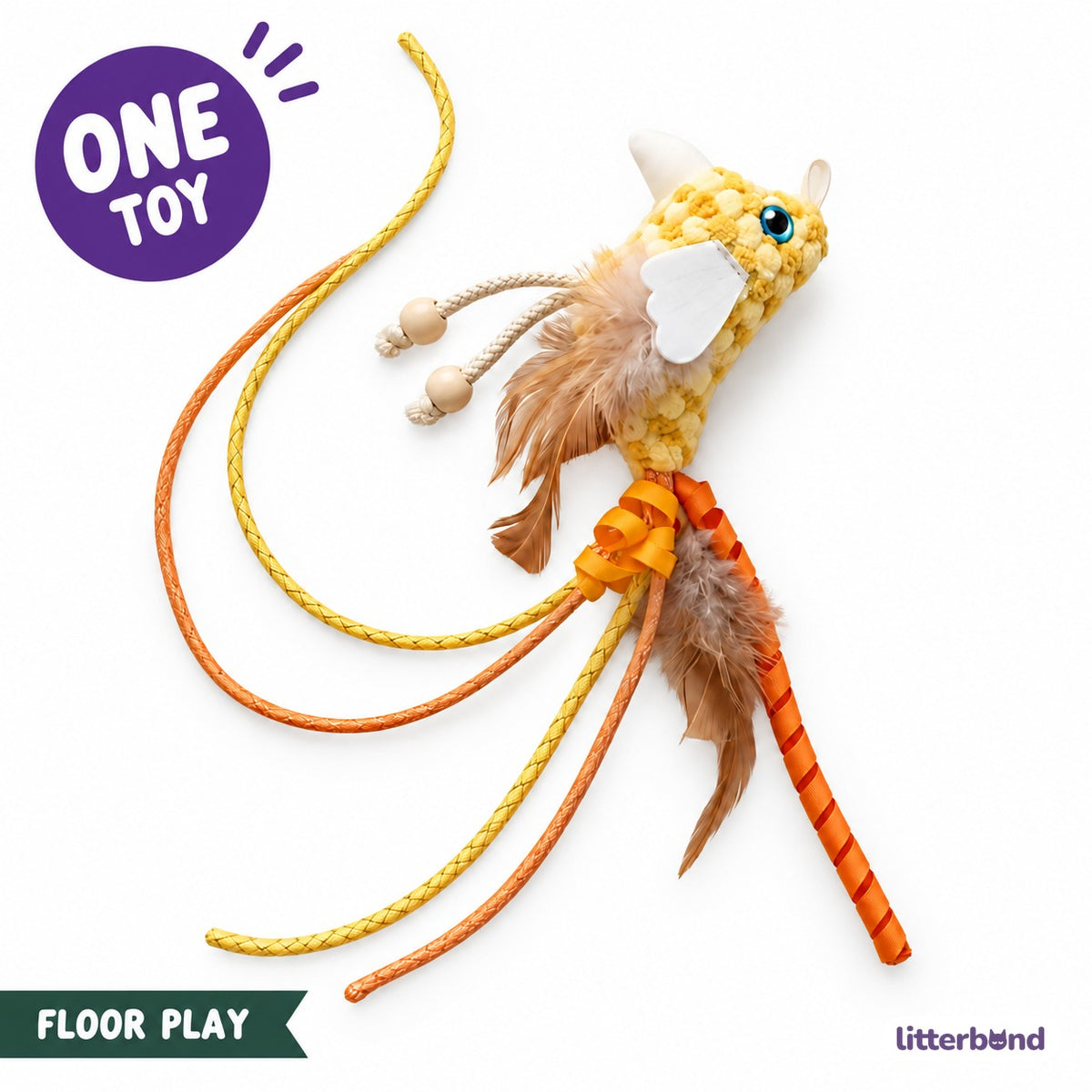 Long-Tail Bird Feather Toy