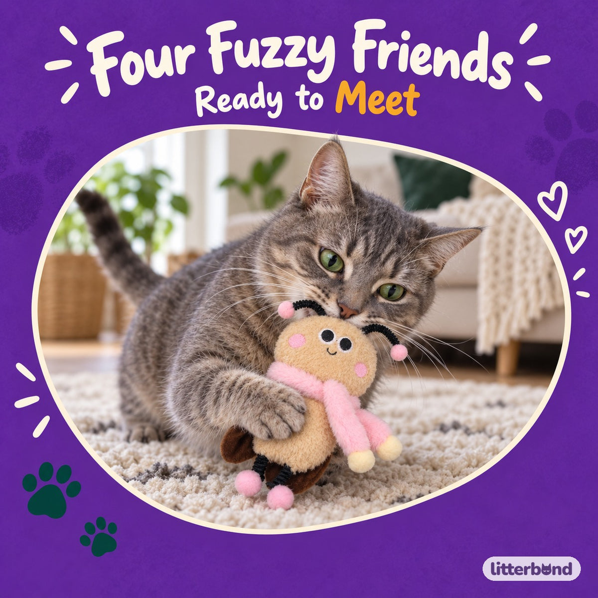 Plush Character Play Pals with a cat