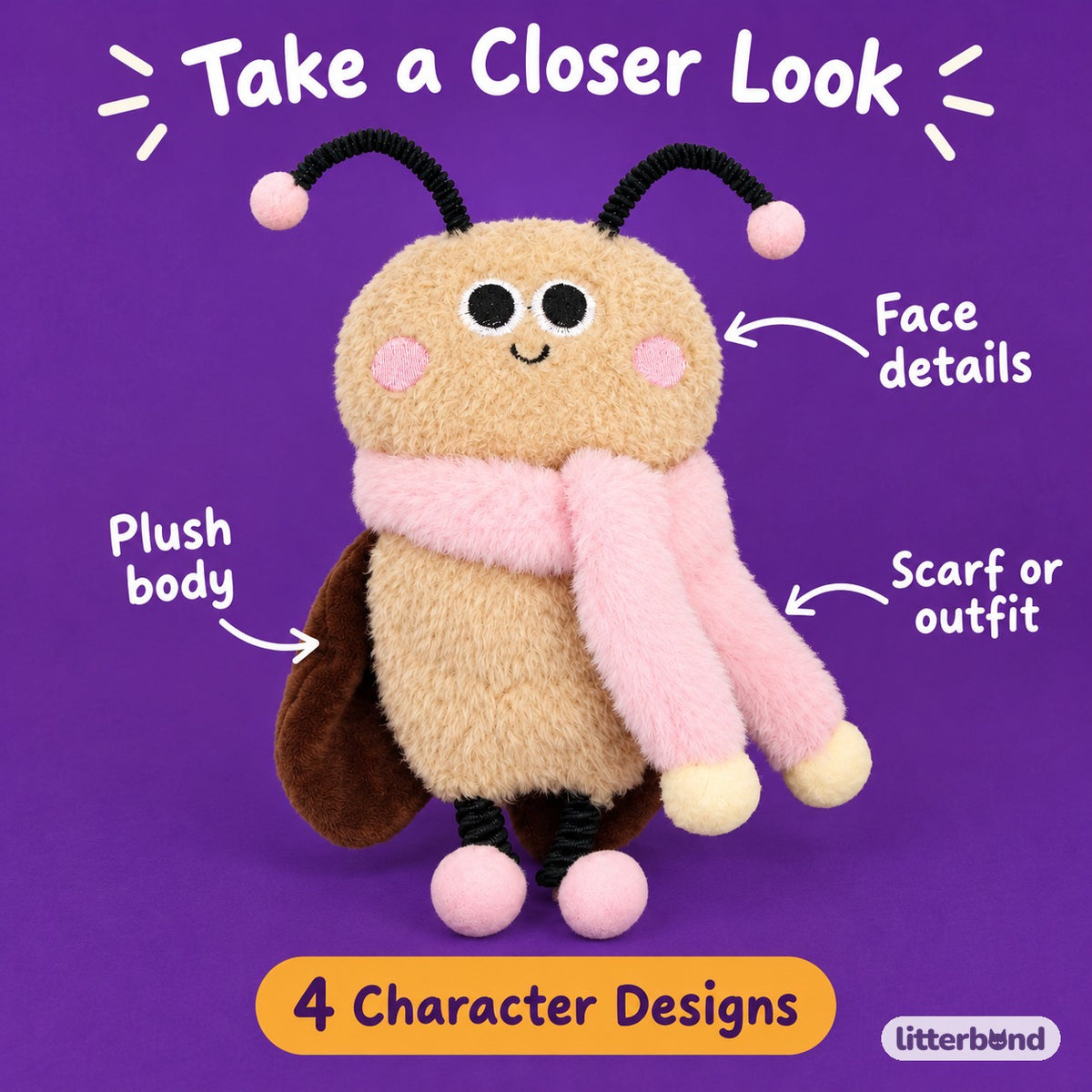Plush Character Play Pals - close-up details