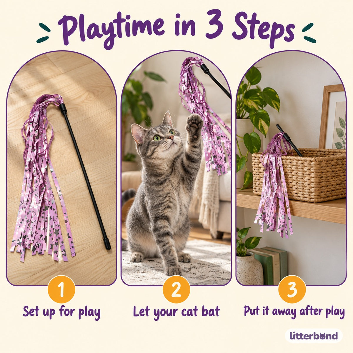 Shimmer Star Ribbon Wand - how to play