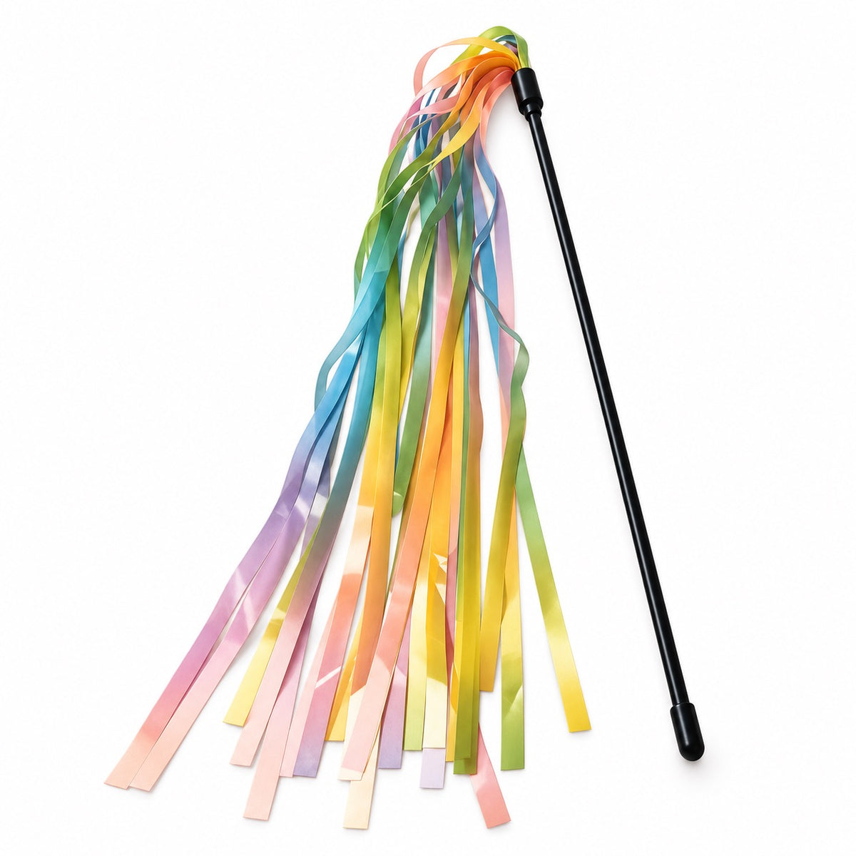 Shimmer Star Ribbon Wand - Rainbow Stripe