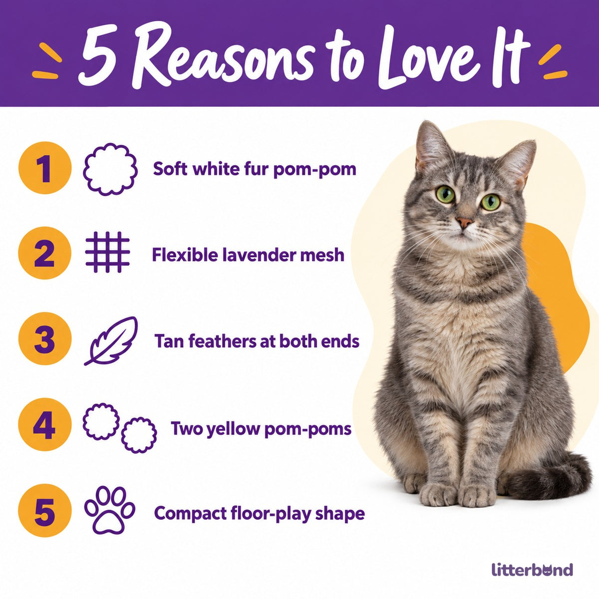 Rabbit Fur Feather Mesh Toy - 5 reasons to love it