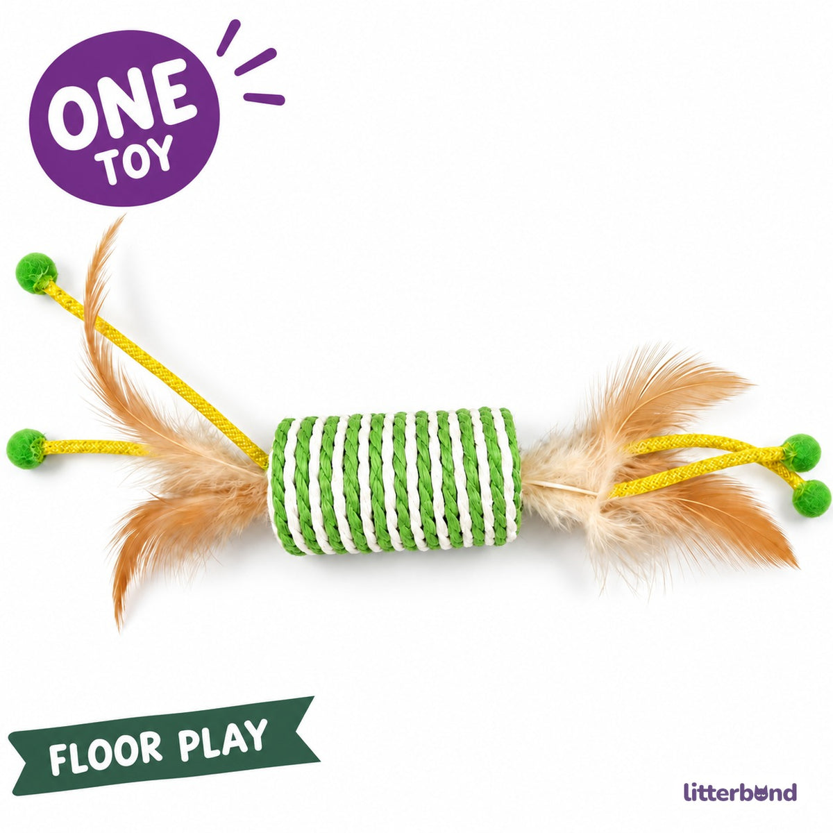 Green Stripe Feather Roller