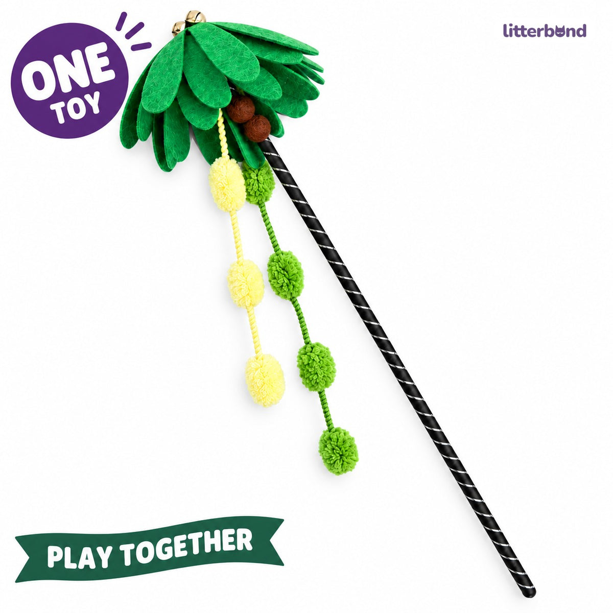 Palm Tree Pom-Pom Wand