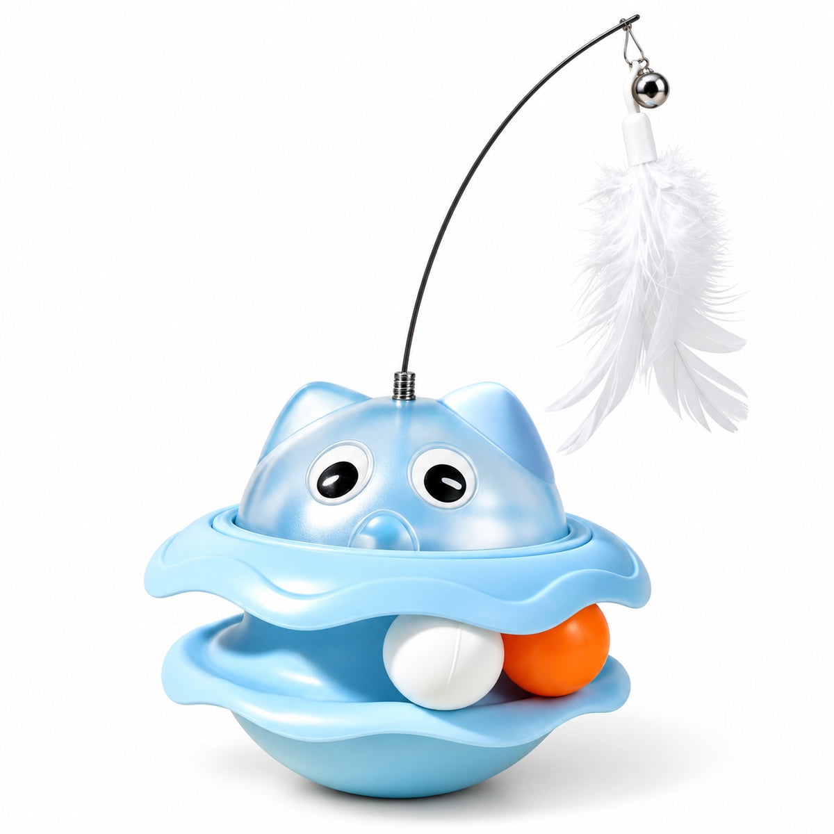 Monster Track Ball Wobble Toy - Blue Monster