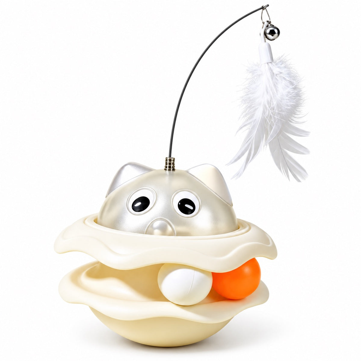 Monster Track Ball Wobble Toy - White Monster