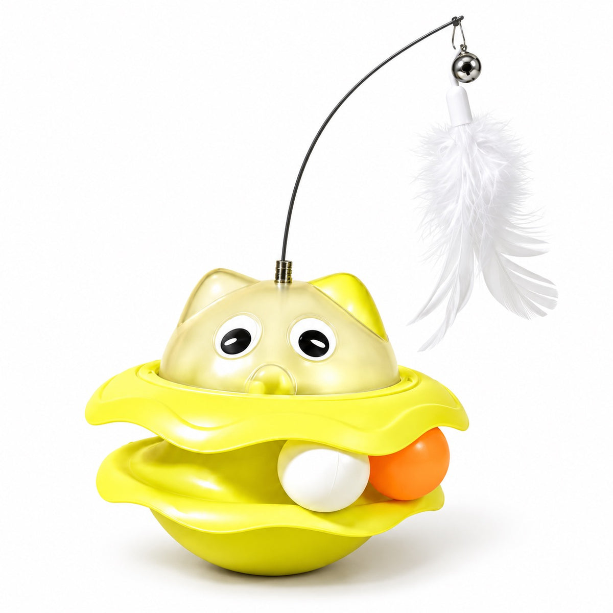 Monster Track Ball Wobble Toy - Yellow Monster