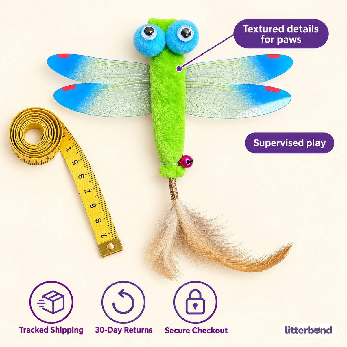 Silvervine Dragonfly Teaser - size and details