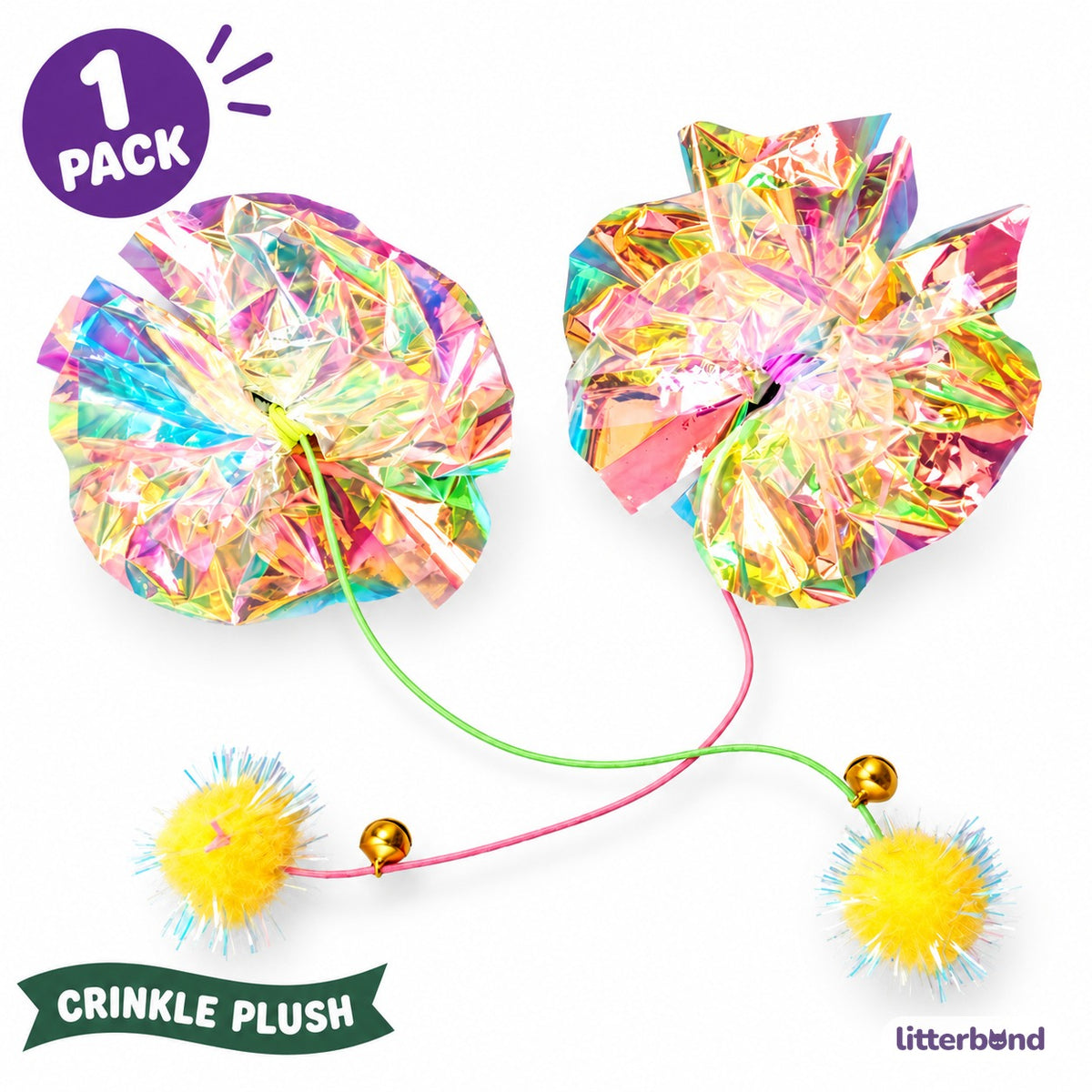 Iridescent Crinkle Flower Balls