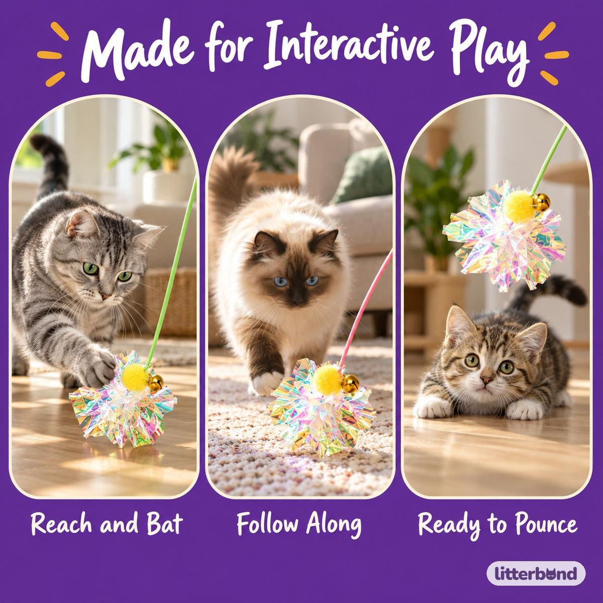 Iridescent Crinkle Flower Balls - playtime at home