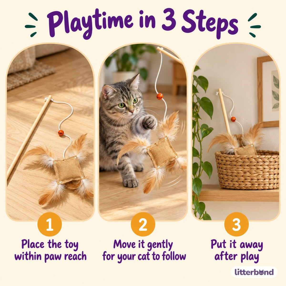 Canvas Feather Teaser Wand - how to play
