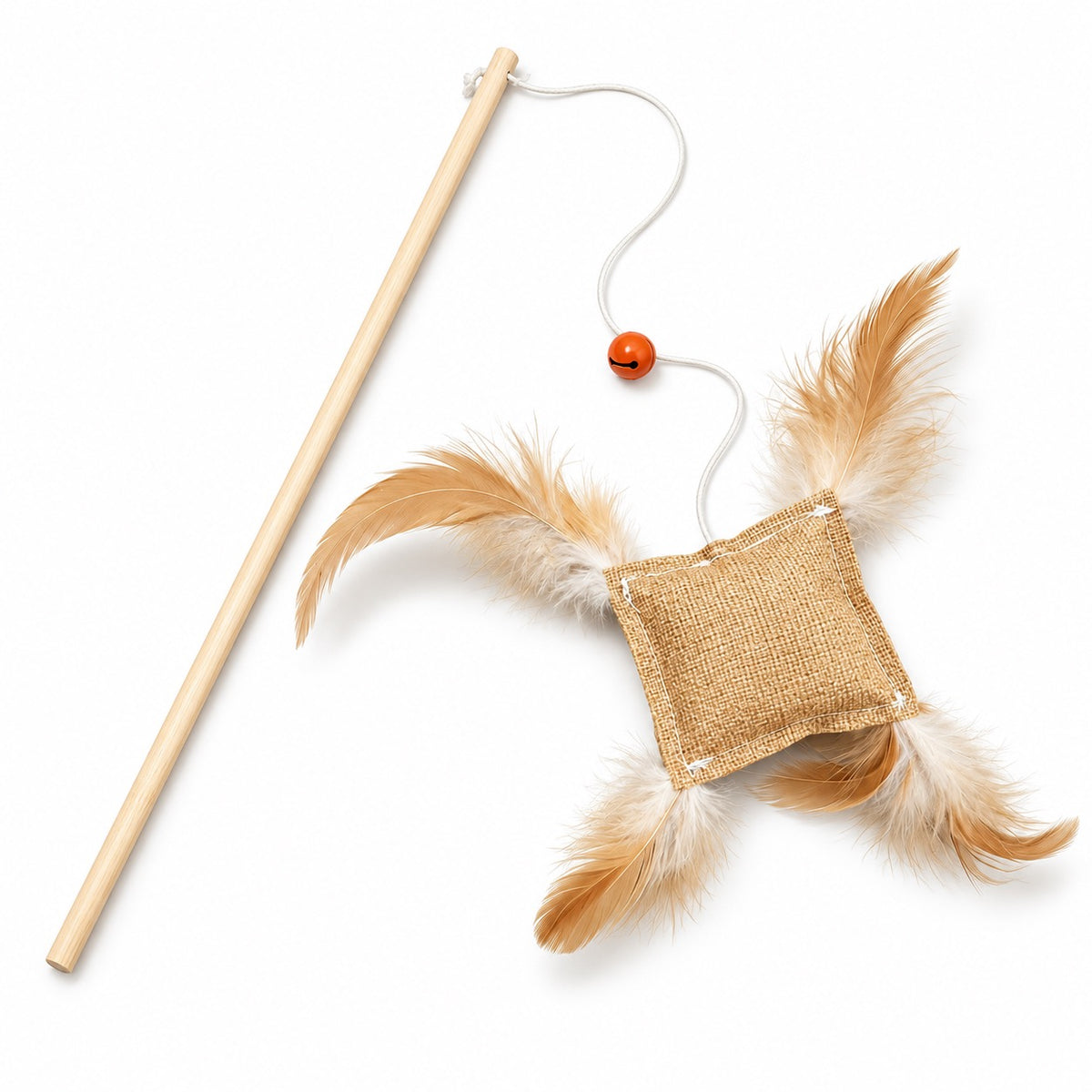Canvas Feather Teaser Wand - Canvas Feather